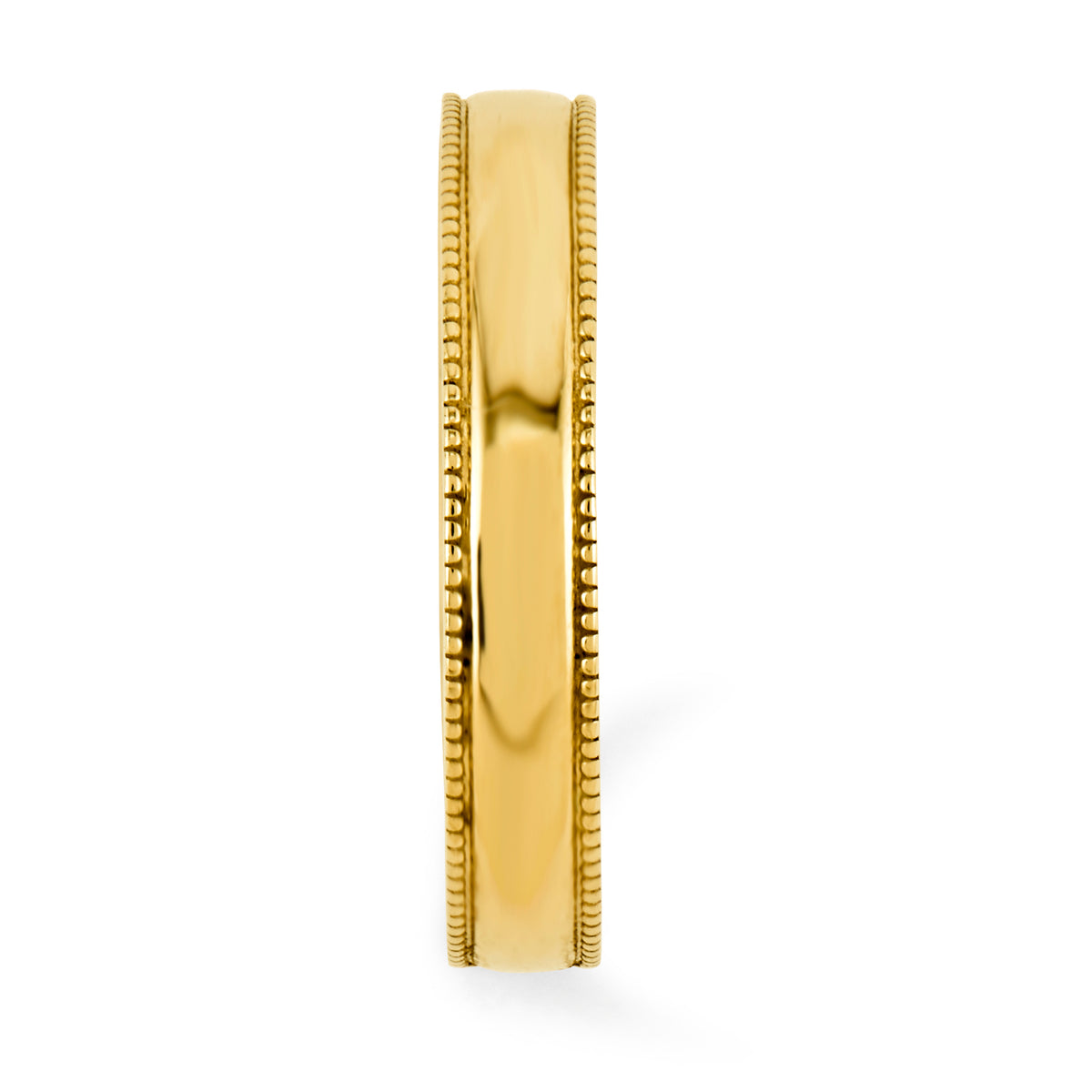 Gold Polished and Beaded Toe Ring - 14k Yellow Gold