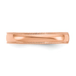 Gold Polished and Beaded Toe Ring - 14k Rose Gold
