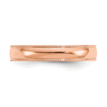 Gold Polished and Beaded Toe Ring - 14k Rose Gold