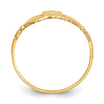Polished Ladies Claddagh Ring - 14k Yellow Gold