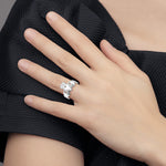 Polished Mens Claddagh Ring - 14k White Gold
