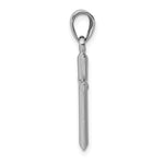 Hollow Cross Pendant - 14k White Gold / Standard / 26x13mm