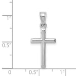 Hollow Cross Pendant - 14k White Gold / Standard / 26x13mm