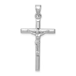 Two-tone Hollow Crucifix Charm - 14k White Gold