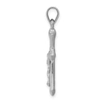 Gold Crucifix Pendant - 14k White Gold