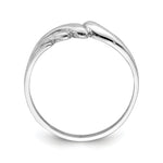 Gold Polished Wave Ring - 14k White Gold