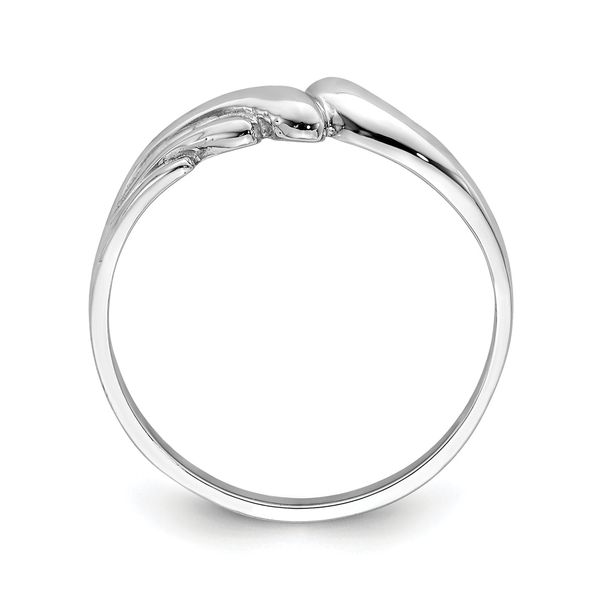 Gold Polished Wave Ring - 14k White Gold