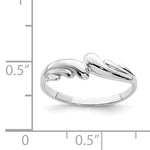 Gold Polished Wave Ring - 14k White Gold
