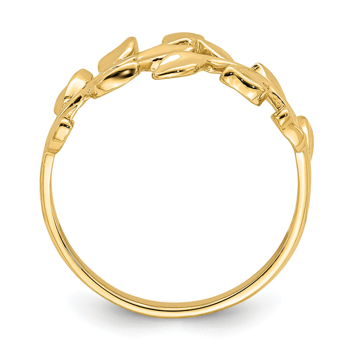 Gold Polished Vine Ring - 14k Yellow Gold