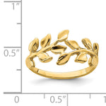 Gold Polished Vine Ring - 14k Yellow Gold