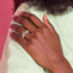 Gold Polished Vine Ring - 14k White Gold