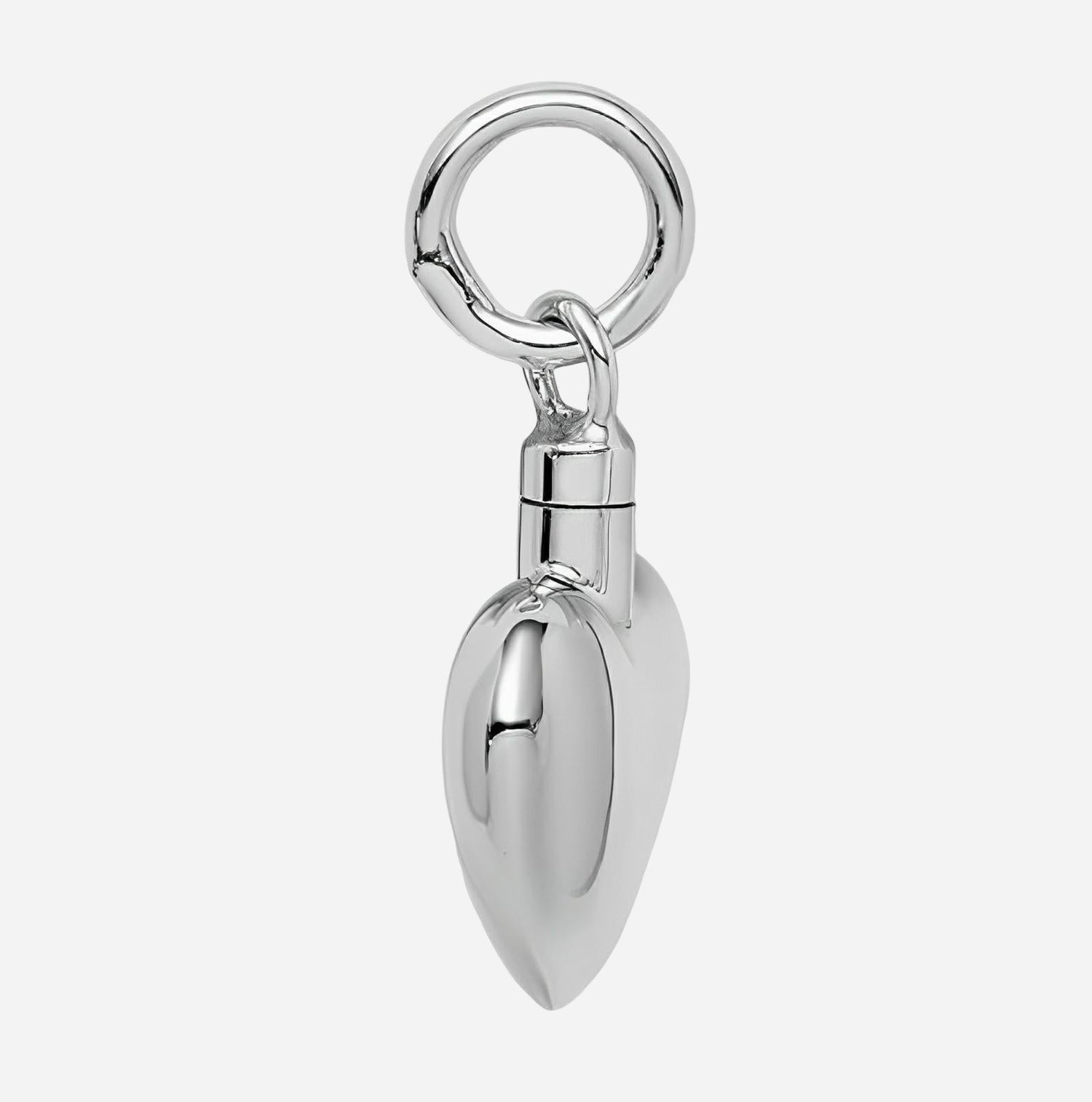 Charm, puffy heart ash holder pendant.