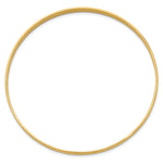 14k Yellow Gold 4mm Solid Polished Half-Round Slip-On Round Bangle Bracelet, view 2