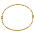 14k Yellow Gold Polished 2.00mm Hinged Oval Bangle Bracelet, view 2