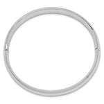 Gold High Polished Hinged Bangle - 14k White Gold / 10 mm / 7.5 in