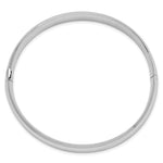 Gold High Polished Hinged Bangle - 14k White Gold / 8 mm / 7 in
