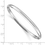 Gold High Polished Hinged Bangle - 14k White Gold / 5 mm / 7.5 in