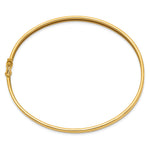 14k Yellow Gold Polished 5.00mm Flexible Oval Bangle Bracelet, view 2
