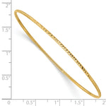 Gold Diamond-cut Slip-on Bangle - 14k Yellow Gold