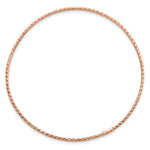 Gold Diamond-cut Slip-on Bangle - 14k Rose Gold