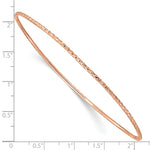 Gold Diamond-cut Slip-on Bangle - 14k Rose Gold