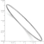 Gold Diamond-cut Slip-on Bangle - 14k White Gold