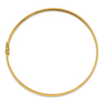 14k Yellow Gold Polished 4.00mm Flexible Round Bangle Bracelet, view 2