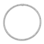 14k White Gold Polished Diamond-cut 3.00mm Slip-on Round Bangle Bracelet, view 2