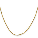 Gold (10K & 14K) Semi-Solid Diamond-Cut Rope Chain - 14k Yellow Gold / 16 in / 2 mm