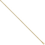 Gold (10K & 14K) Semi-Solid Diamond-Cut Rope Chain Bracelet - 14k Yellow Gold / 8 in / 2 mm