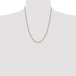Gold (10K & 14K) Semi-Solid Diamond-Cut Rope Chain - 14k Yellow Gold / 22 in / 2.25 mm