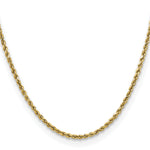 Gold (10K & 14K) Semi-Solid Diamond-Cut Rope Chain - 14k Yellow Gold / 16 in / 2.5 mm