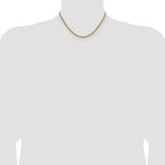 Gold (10K & 14K) Semi-Solid Diamond-Cut Rope Chain - 14k Yellow Gold / 16 in / 2.5 mm