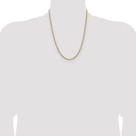 Gold (10K & 14K) Semi-Solid Diamond-Cut Rope Chain - 14k Yellow Gold / 22 in / 2.5 mm