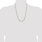 Gold (10K & 14K) Semi-Solid Diamond-Cut Rope Chain - 14k Yellow Gold / 24 in / 2.5 mm