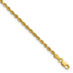 Gold (10K & 14K) Semi-Solid Diamond-Cut Rope Chain - 14k Yellow Gold / 16 in / 2.5 mm