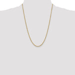 Gold (10K & 14K) Semi-Solid Diamond-Cut Rope Chain - 14k Yellow Gold / 24 in / 3 mm