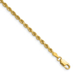 Gold (10K & 14K) Semi-Solid Diamond-Cut Rope Chain - 14k Yellow Gold / 16 in / 3 mm