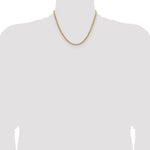 Gold (10K & 14K) Semi-Solid Diamond-Cut Rope Chain - 14k Yellow Gold / 18 in / 3.5 mm