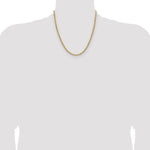 Gold (10K & 14K) Semi-Solid Diamond-Cut Rope Chain - 14k Yellow Gold / 20 in / 3.5 mm