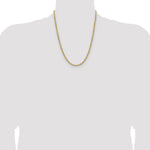 Gold (10K & 14K) Semi-Solid Diamond-Cut Rope Chain - 14k Yellow Gold / 22 in / 3.5 mm
