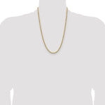 Gold (10K & 14K) Semi-Solid Diamond-Cut Rope Chain - 14k Yellow Gold / 24 in / 3.5 mm