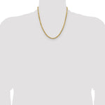 Gold (10K & 14K) Semi-Solid Diamond-Cut Rope Chain - 14k Yellow Gold / 20 in / 4 mm