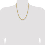 Gold (10K & 14K) Semi-Solid Diamond-Cut Rope Chain - 14k Yellow Gold / 22 in / 4 mm
