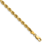Gold (10K & 14K) Semi-Solid Diamond-Cut Rope Chain - 14k Yellow Gold / 16 in / 4 mm