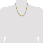 Gold (10K & 14K) Semi-Solid Diamond-Cut Rope Chain - 14k Yellow Gold / 20 in / 4.9 mm