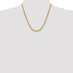 Gold (10K & 14K) Semi-Solid Diamond-Cut Rope Chain - 14k Yellow Gold / 20 in / 5.5 mm