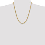 Gold (10K & 14K) Semi-Solid Diamond-Cut Rope Chain - 14k Yellow Gold / 22 in / 5.5 mm
