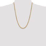 Gold (10K & 14K) Semi-Solid Diamond-Cut Rope Chain - 14k Yellow Gold / 24 in / 5.5 mm