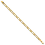 Gold Double Link Charm Bracelet - 14k Yellow Gold / 5 mm / 7 in